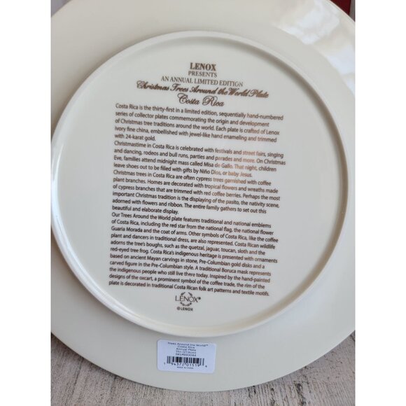 Lenox NEW Costa Rica annual plate trees around the world Xmas decor - Picture 6 of 8